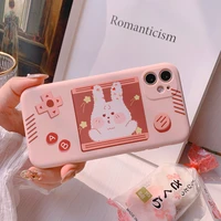 2021 cartoon cherry blossoms pink game console rabbit case for iphone 12 12min 12promax 11 11promax 11pro 7 8 7plus 8plus x xr