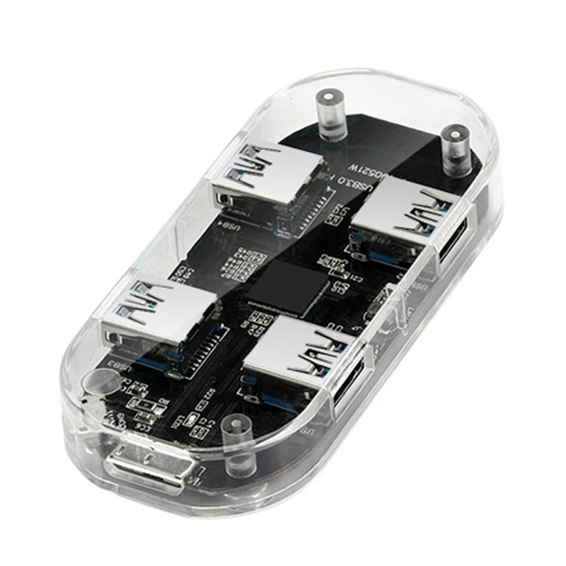 USB Hub Transparent USB3.0 Adapter 4 Port Combo TF SD Card Reader All in One for PC/Laptop | Компьютеры и офис