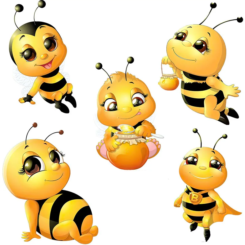 

CX14 Cute Little Bee Cartoon Insect Sticker Children's Bedroom Decoration Sticker Toilet Refrigerator Car Sticker