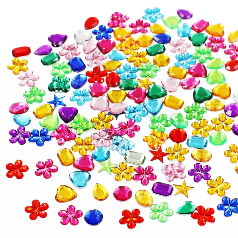 

50/200 шт., 1,4-1,6 см, креативные наклейки с кристаллами и стразами, Детские художественные материалы «сделай сам», игрушки, детские декоративные ...