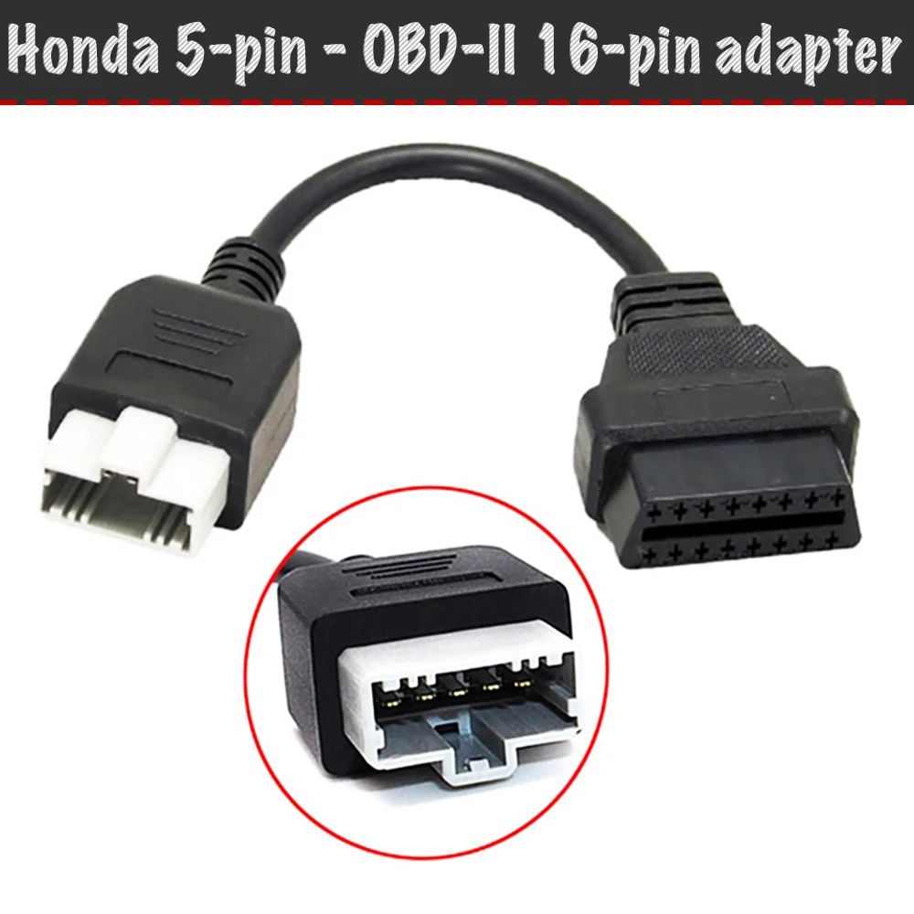 Переходник Honda 5 pin OBD II 16 диагностический разъем для кабель адаптер OBD2 OBD2|Кабели и