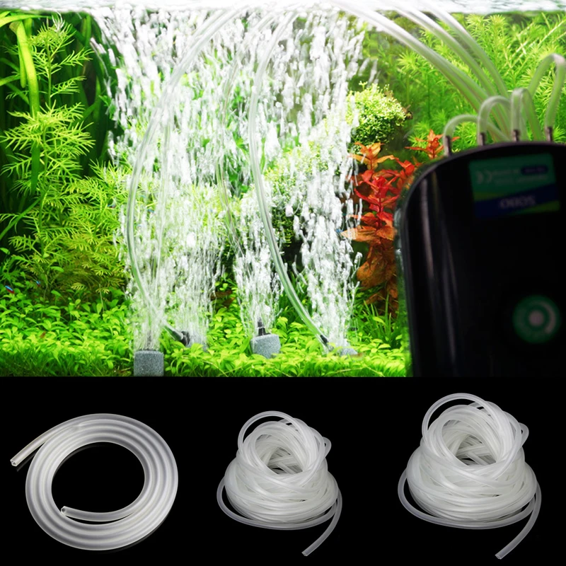 

1/5/10m Clear Aquarium PVC Tube Air Pump Oxygen Tubing For Fish Tank 4/6mm L4MF
