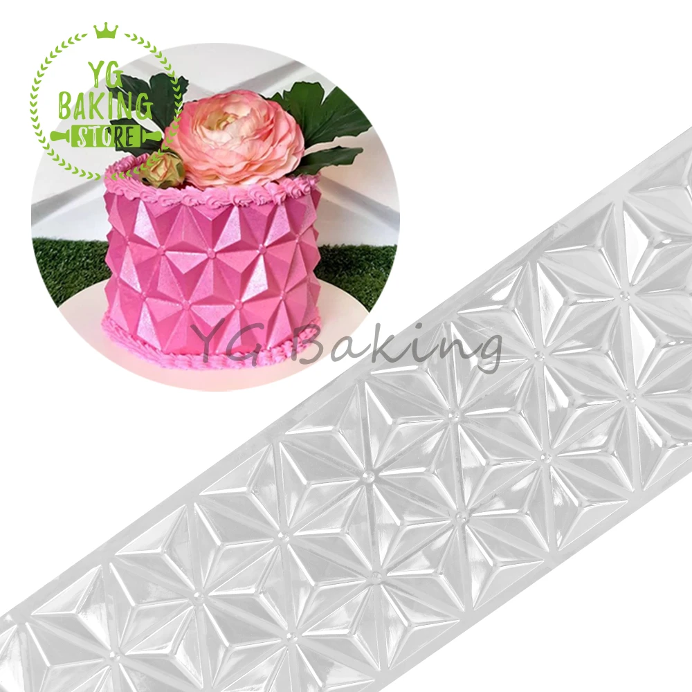 aliexpress.com - 3D Origami Lace Side Cake Border Diy Chocolate Mousse Template Plastic Cake Mold Kitchen Cake Decorating Tool Bakeware