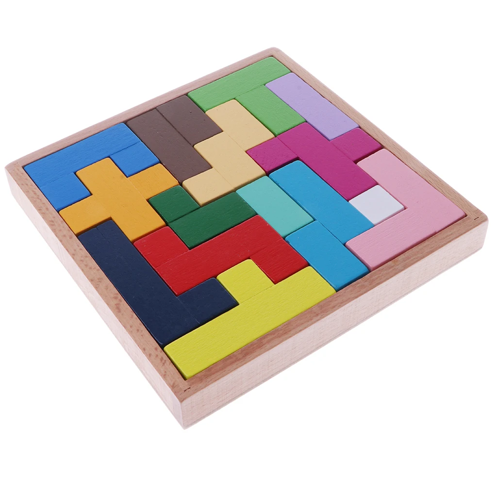 Деревянные детские Кубики-пазлы Tangram развивающие игрушки для детей подарки |