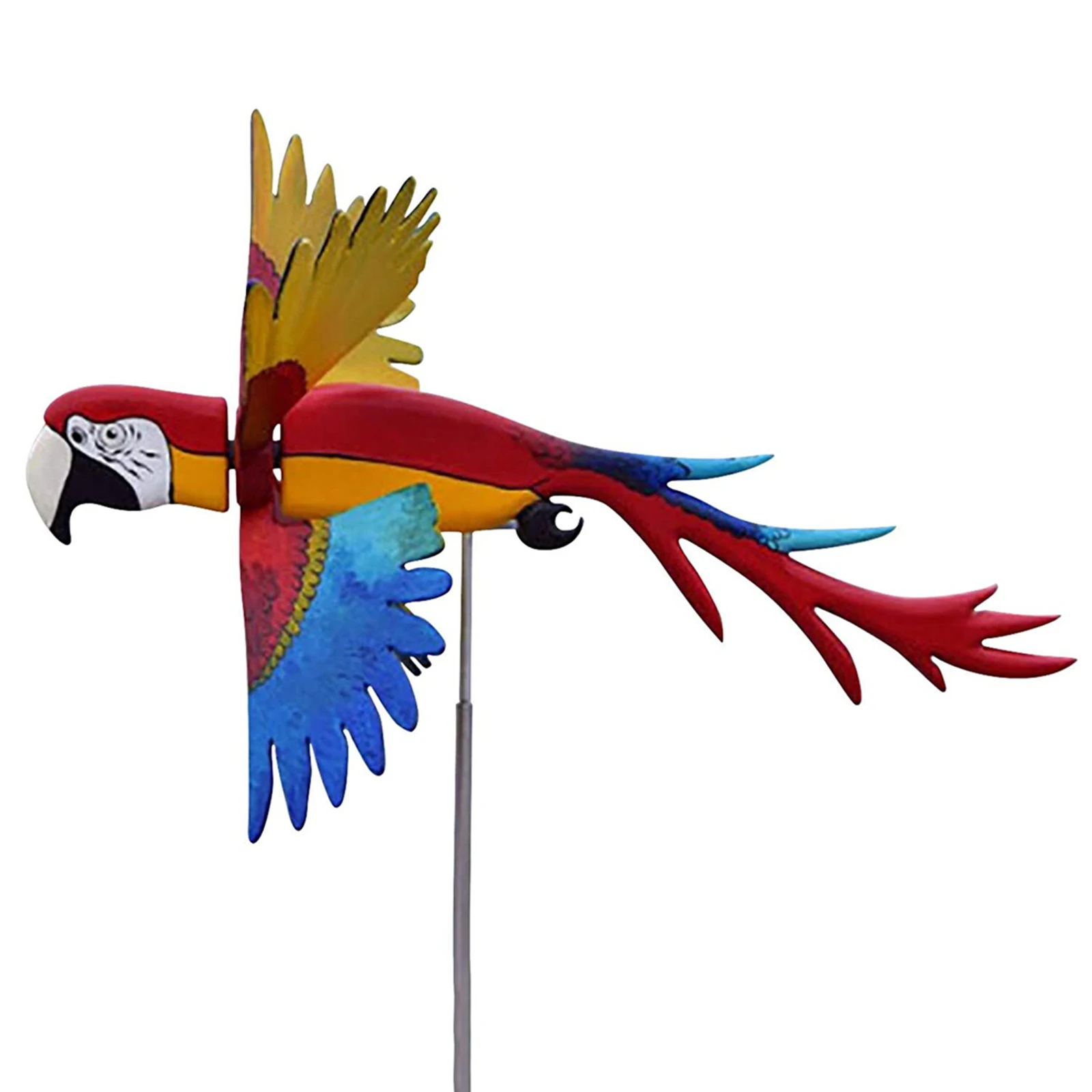 

Interesting Parrot Shape Windmill Garden Lawn Terrace Creative Wind Turn Pastoral Art sculpture Unique Animal Garden Decoration