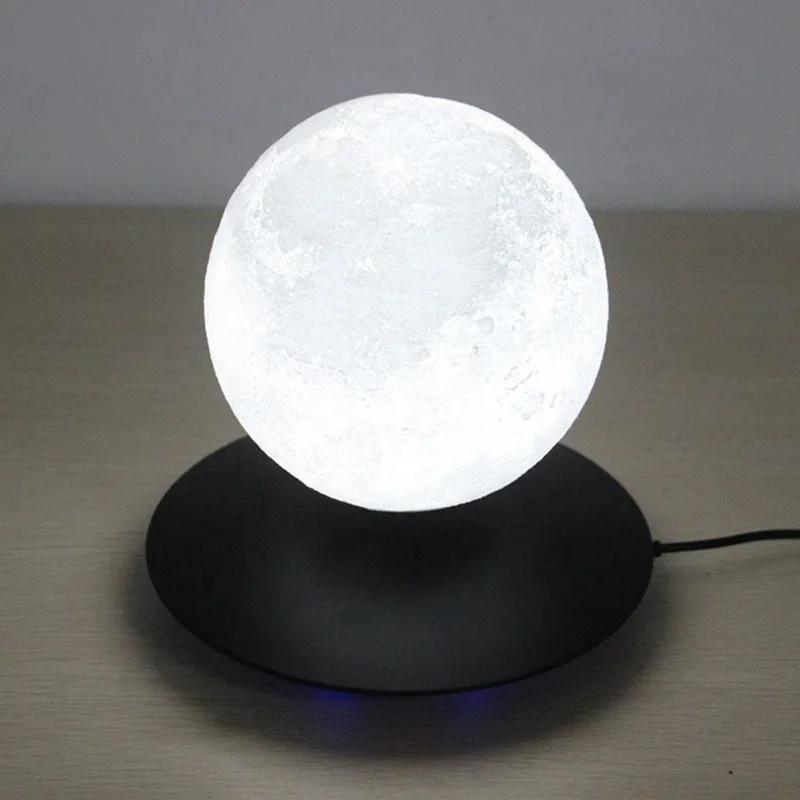 구매 자기 부상 달 램프 3D 인쇄 자기 부상 서스펜션 LED 달 램프 부동 침실 테이블 램프, 홈 장식 선물 야간 조명
