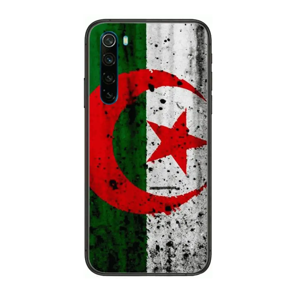 

Algeria National Flag cartoon Phone Case For XiaoMi Redmi Note 9S 8 7 6 5 A Pro T Y1 Anime Black Cover Silicone Back Pretty