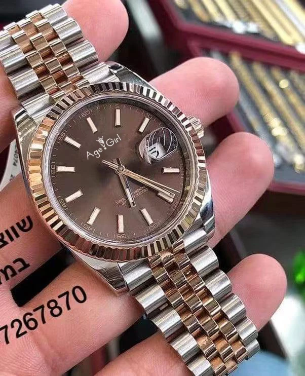 

Brand New Men Datejust Stainless Steel Automatic Mechanical Sapphire Glass 18k Rose Gold Coffee Sport Watches 41mm AAA+