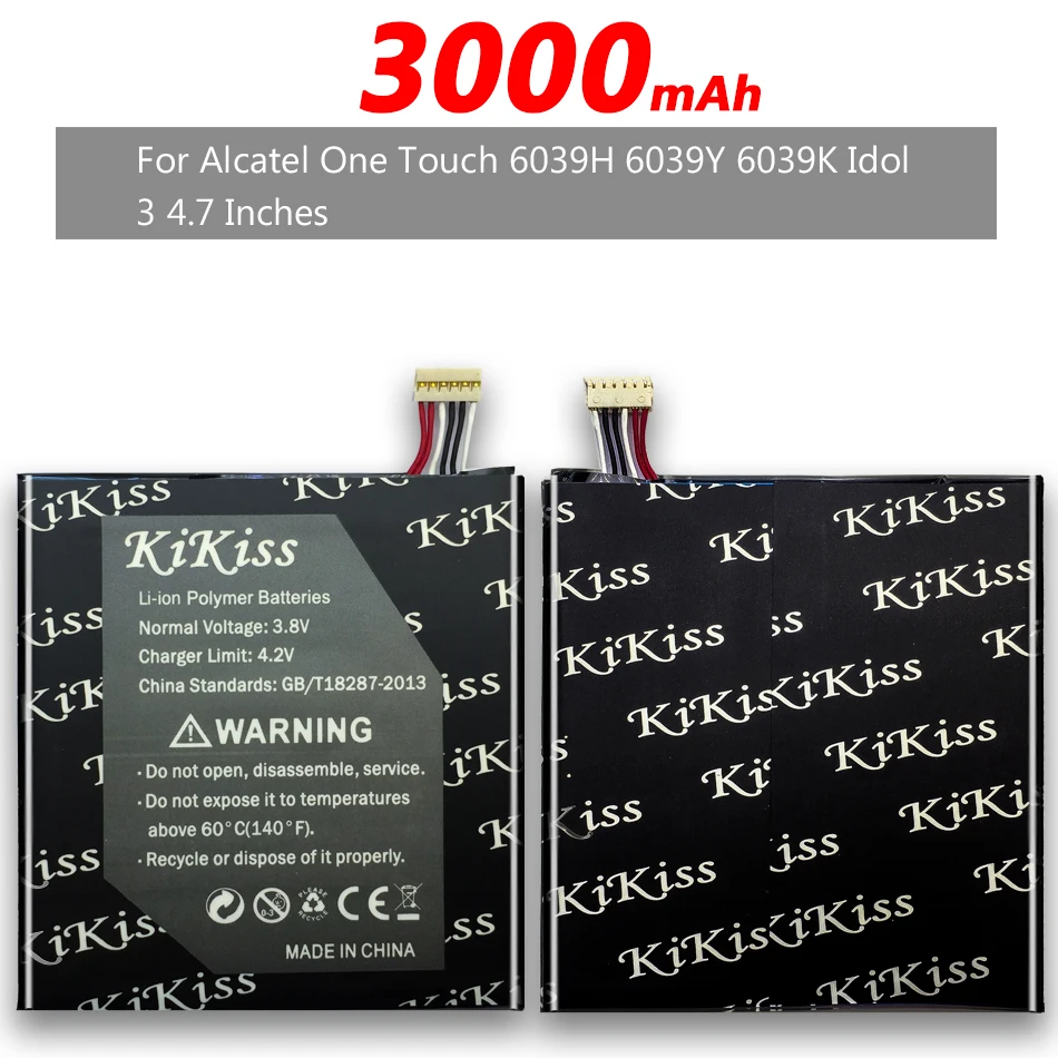 Аккумулятор для телефона Free Tool 3000 мАч Alcatel One Touch Idol 3 (4 7) 6039 6039H 6039Y 6039K TLP020K2 TLP020KJ +