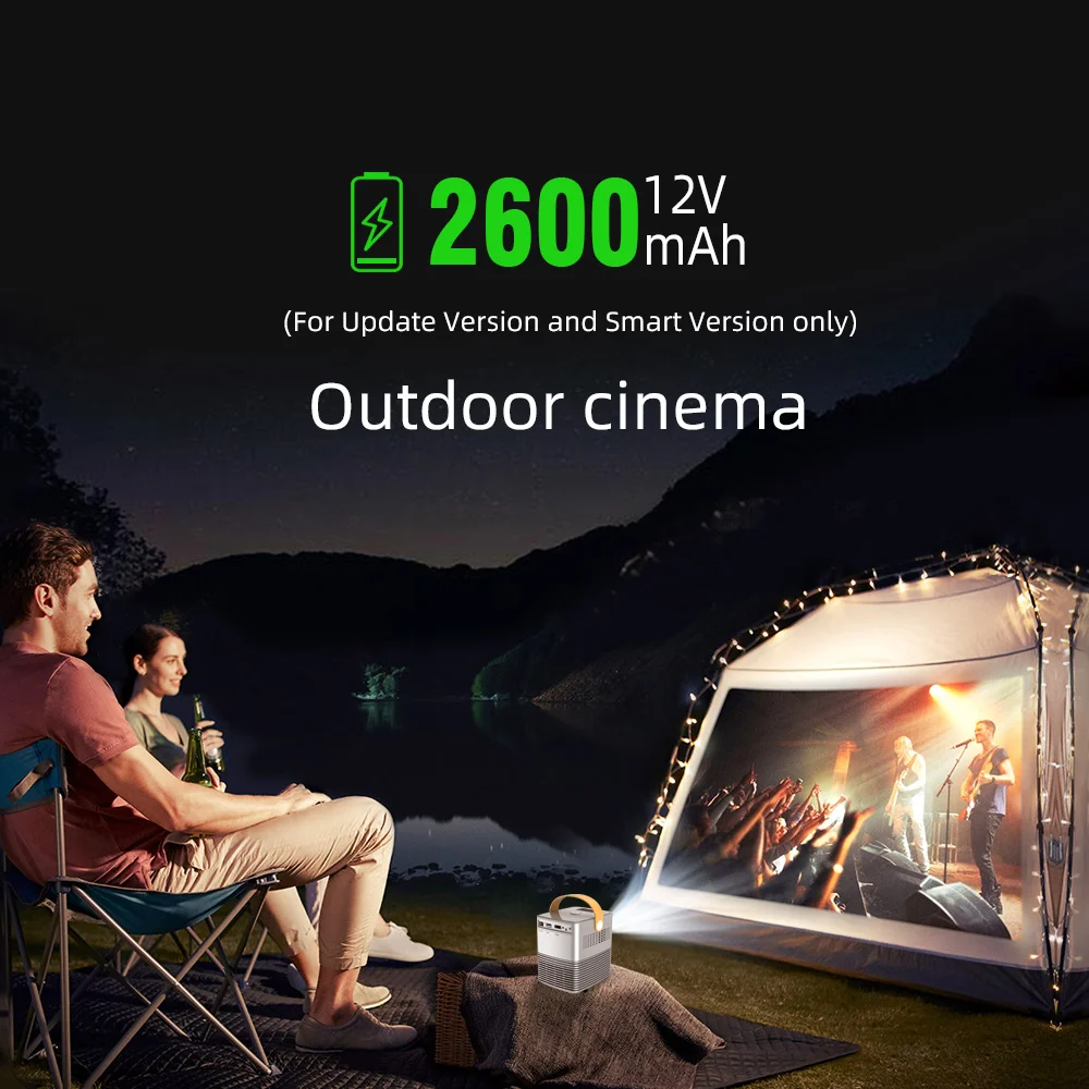 BYINTEK C720 перезаряжаемый уличный домашний кинотеатр светодиодный мини портативный