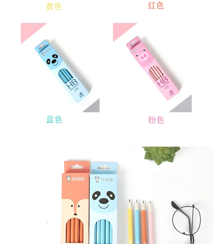12 шт. милые конфеты HB карандаши Kawaii Фламинго деревянный студенческий карандаш для детей подарок школьные принадлежности карандаш канцелярские принадлежности