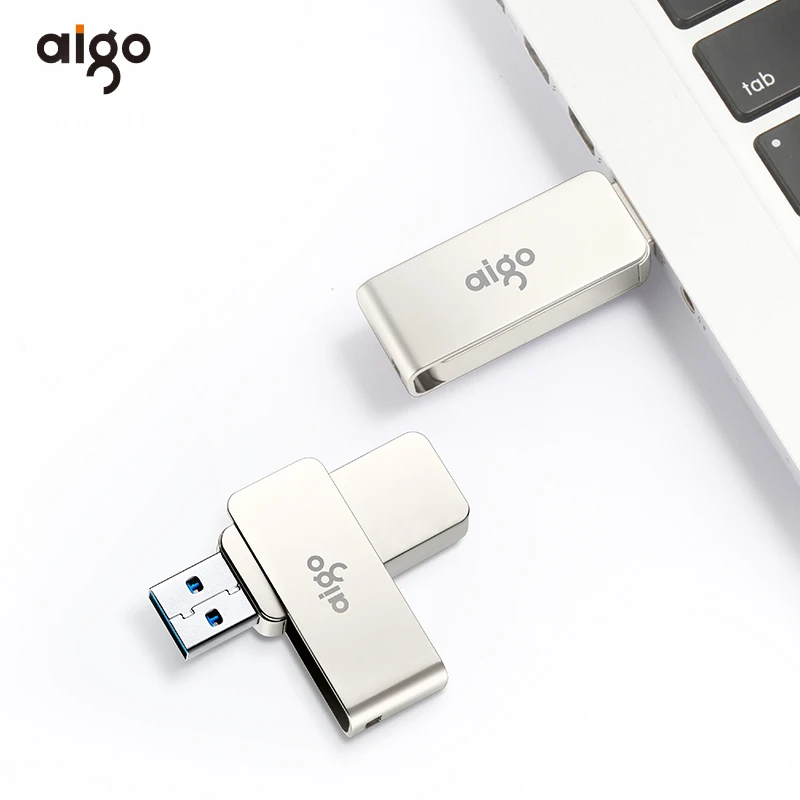 Высокоскоростной флеш накопитель Aigo на 32 ГБ металлический usb 3 0 с возможностью