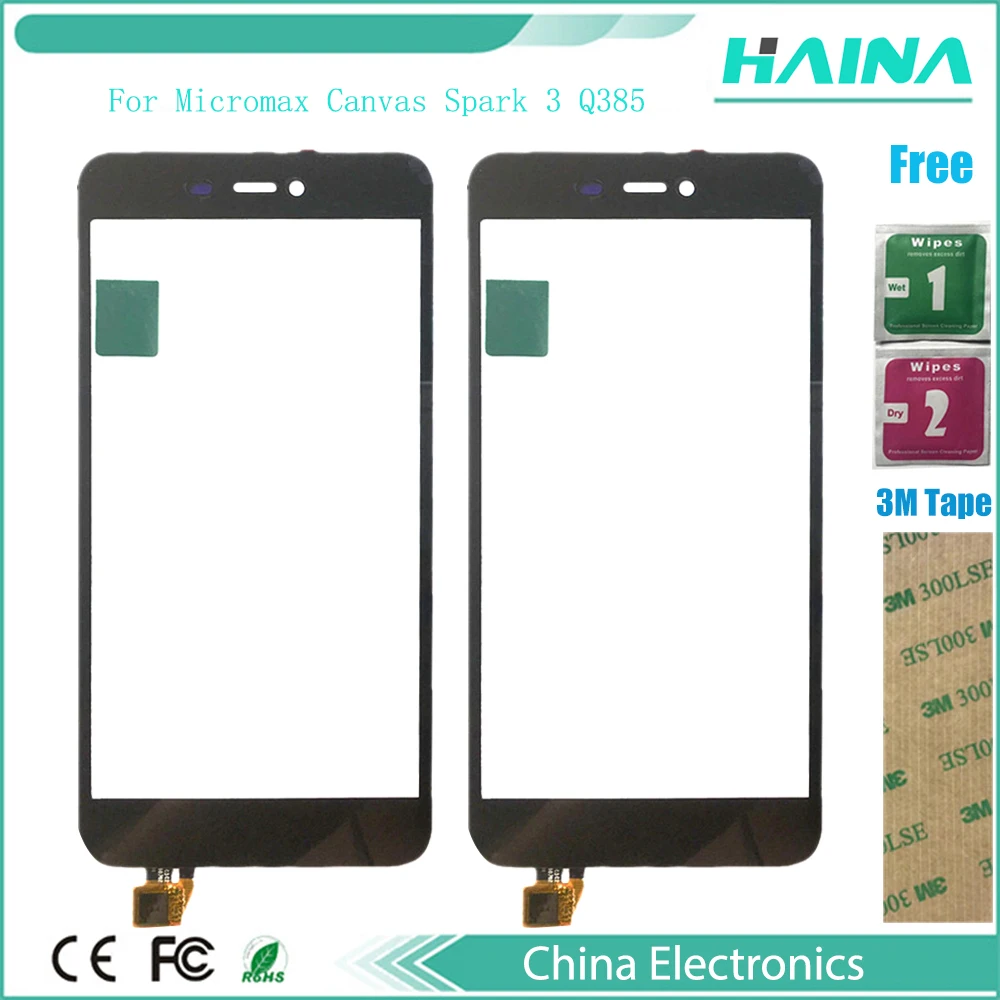 Лента 3M детали для замены Micromax Canvas Spark 3 Q385 сенсорный экран дигитайзер стеклянная