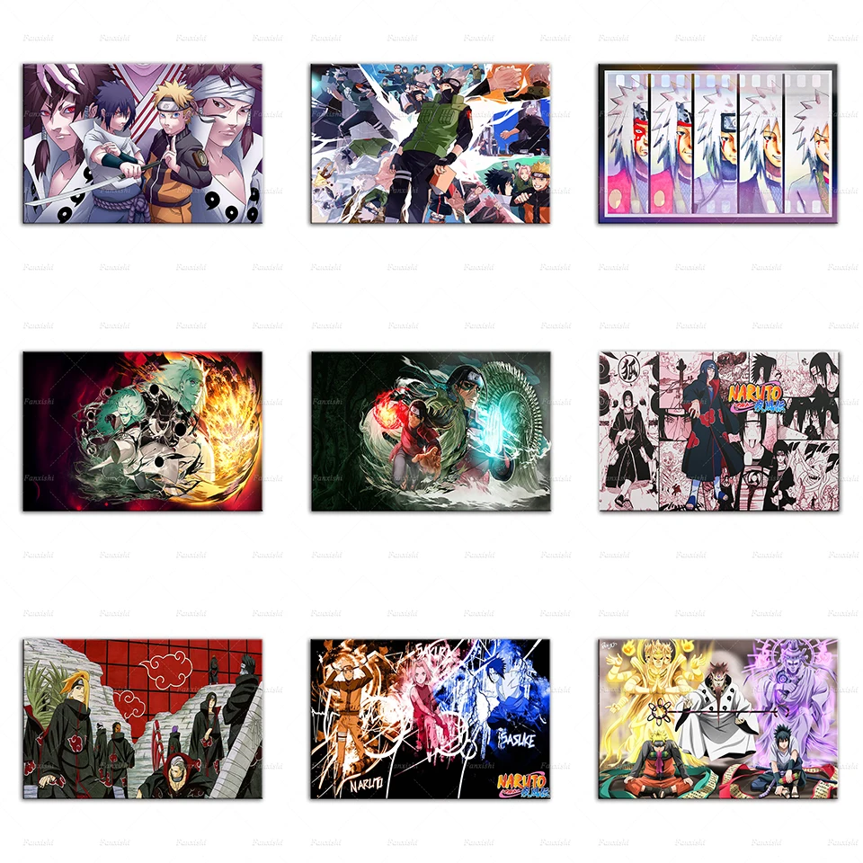 

Anime Naruto Sasuke Painting Posters And Prints Canvas Cartoon Wall Art Modular Pictures Boy'S Living Room Home Decor Frame Gift