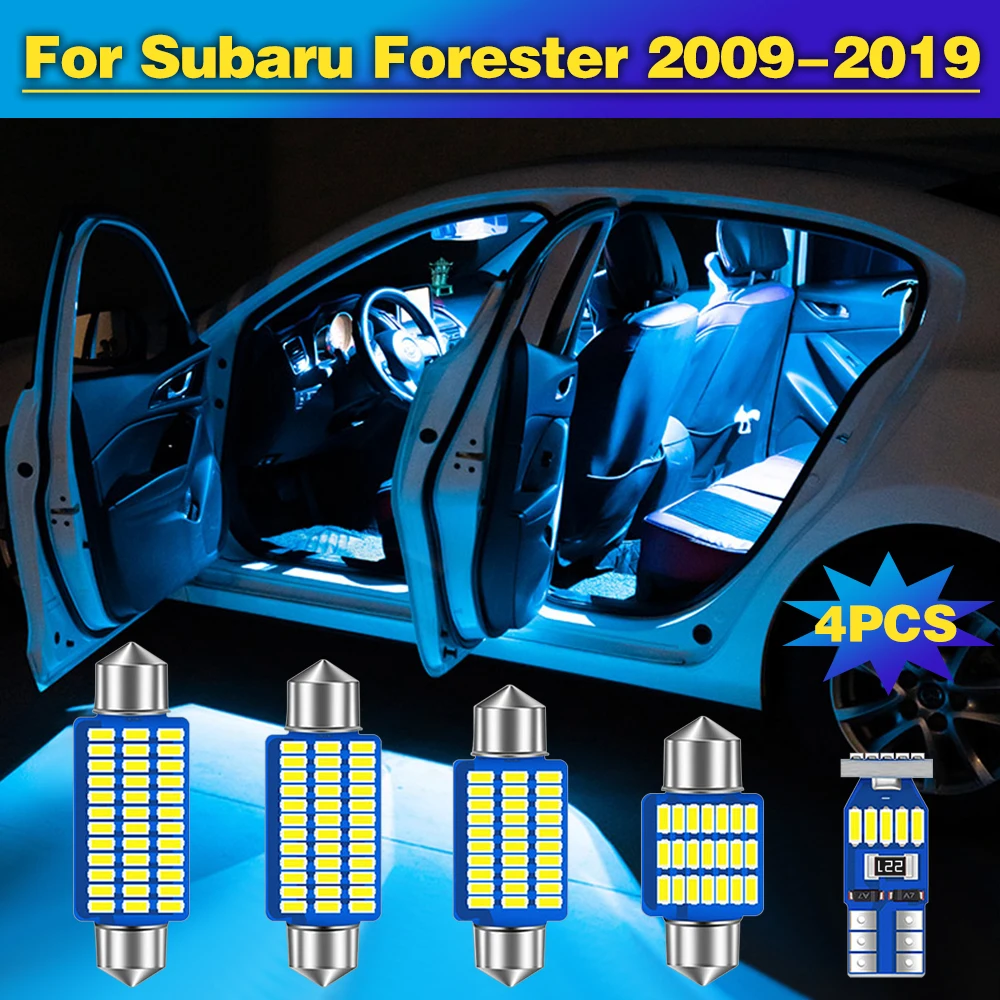 Светодиодные лампы Canbus T10 для салона автомобиля 4 шт. чтения Subaru Forester 2009 2010 2011 2012 2013