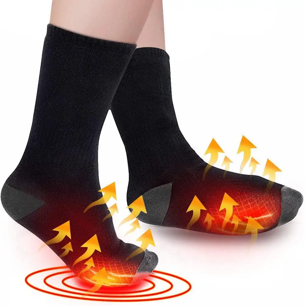 

Thermal Heated Socks Sport Ski Socks Winter Foot Warmer Electric Warming Sock USB Rechargable Battery For Wife Daughter Gift