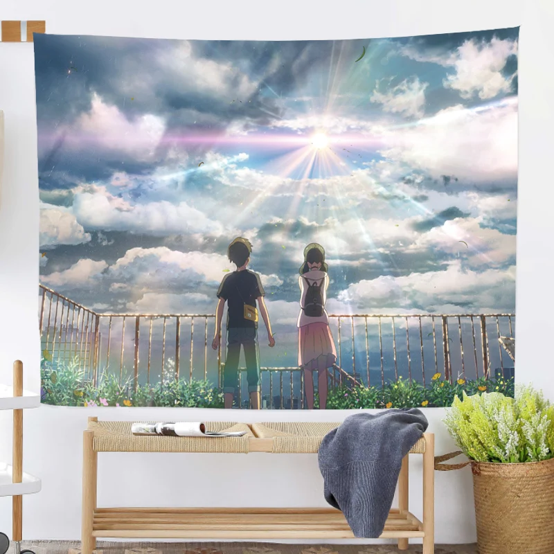 

Hanging Cloth Background Fabric Girl Room Decoration Dormitory Bedroom Wall Bedspread Cloth Anime Tapisserie Kawaii Room Decor