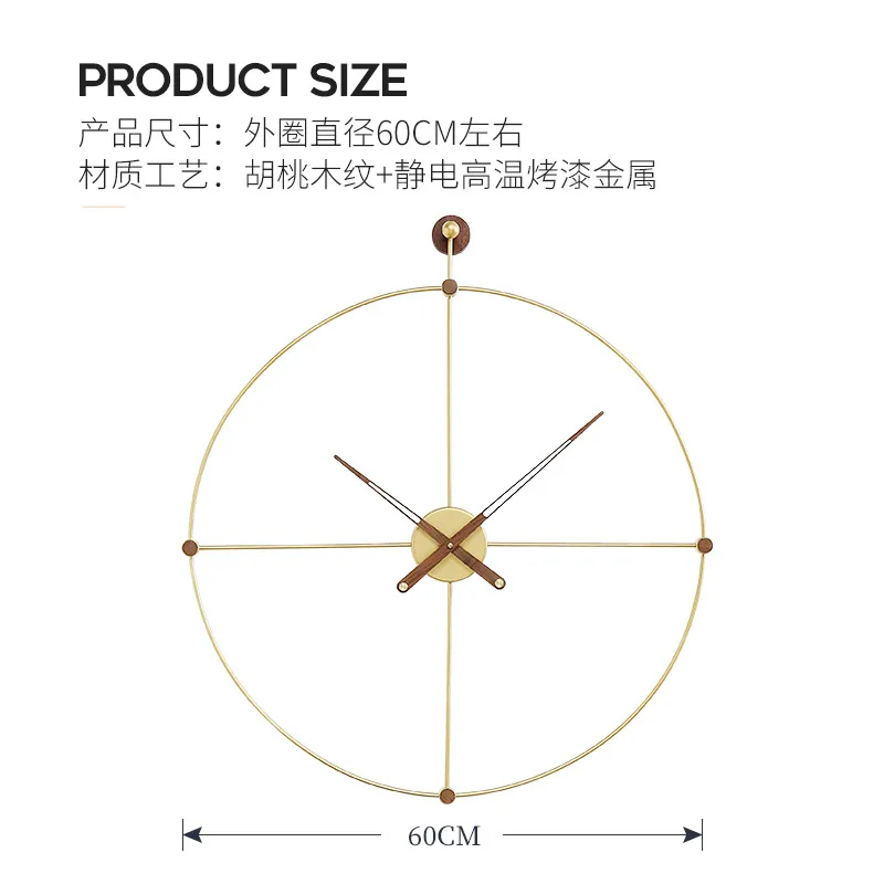 Creative minimalist wall clock living room home fashion modern art personality big | Электроника