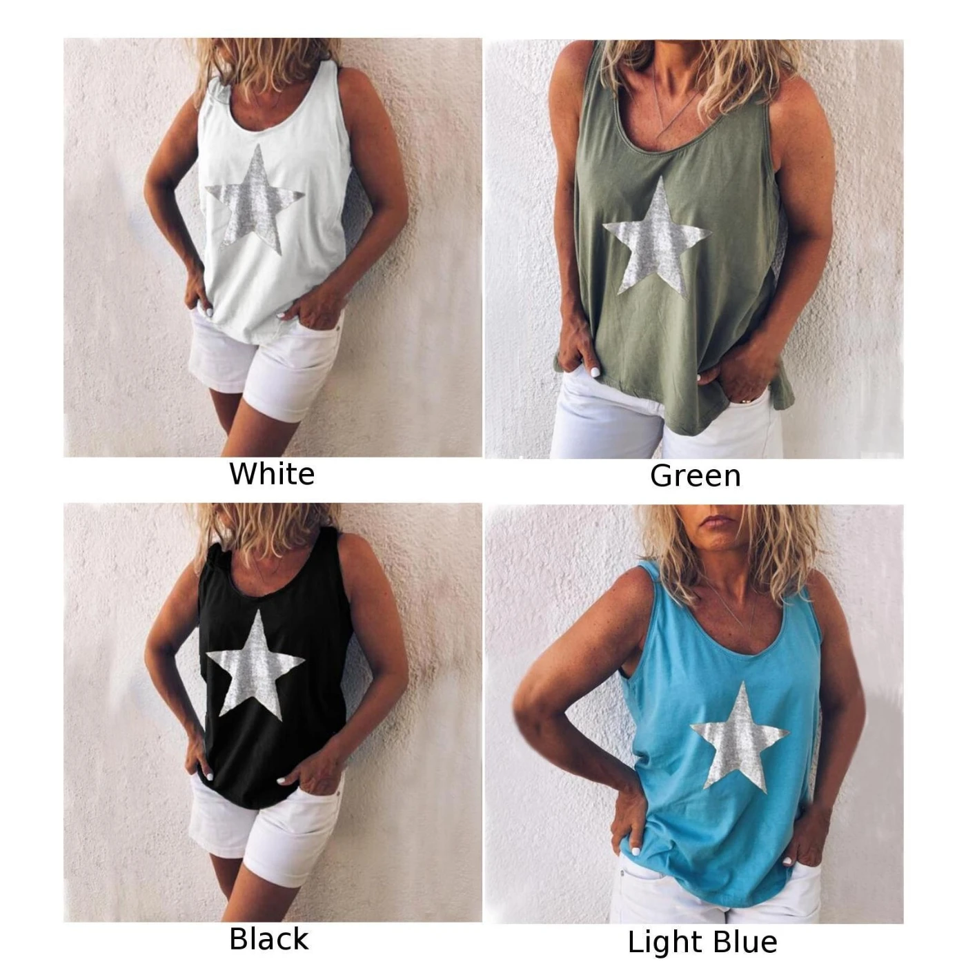 Женские топы Женская майка пляжная летняя блузка модная свободная футболка без