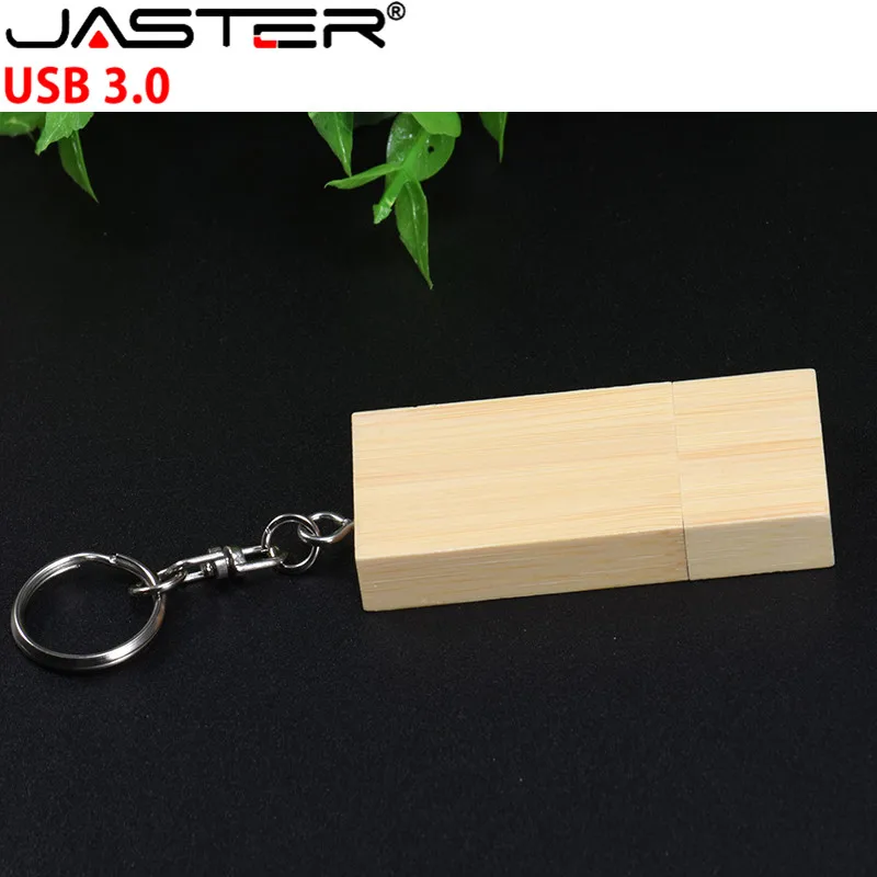 JASTER USB 3.0 5-color square wooden and bamboo usb+ chain + push-pull box flash drive 4GB 8GB 16GB 32GB 64GB memory disk | Компьютеры и