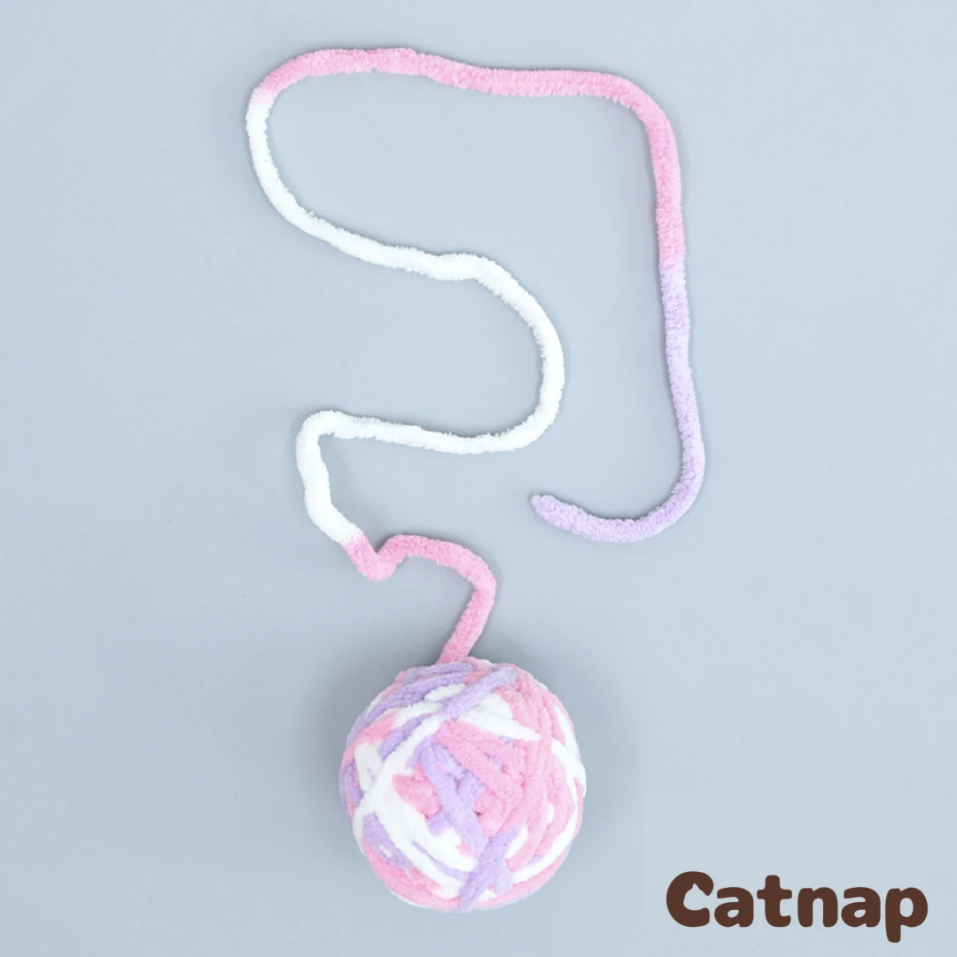

Cat Ball Toy Colorful Yarn Balls Cats pet products Interactive Chasing Chewing toys for cat Soft Bell Wool Balls Cat Rope Knot