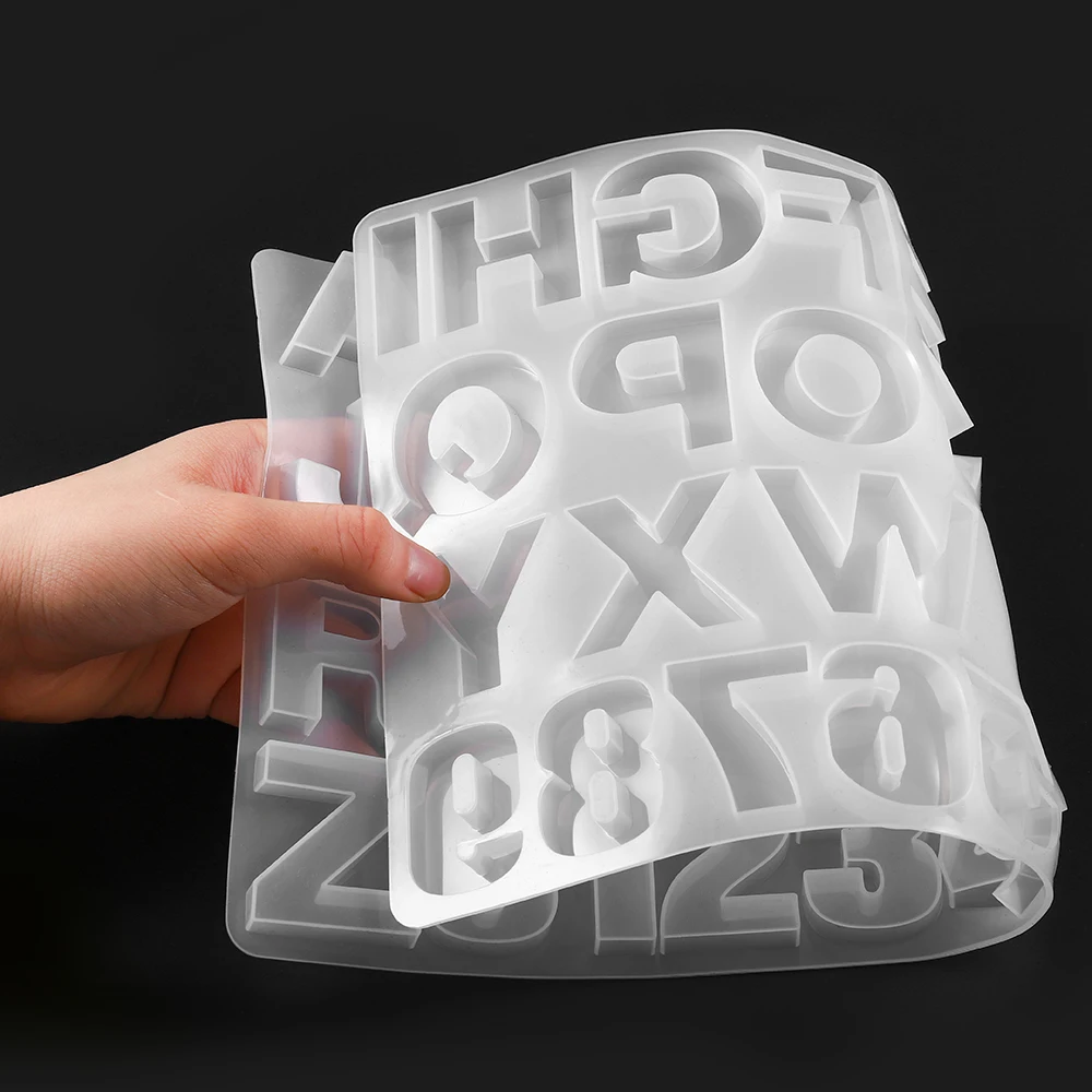 

1Set Alphabet Letter Number Epoxy Resin Mold Tassl Keychain Pendant Casting Silicone Molds DIY Crafts Jewelry Making Tools Kit