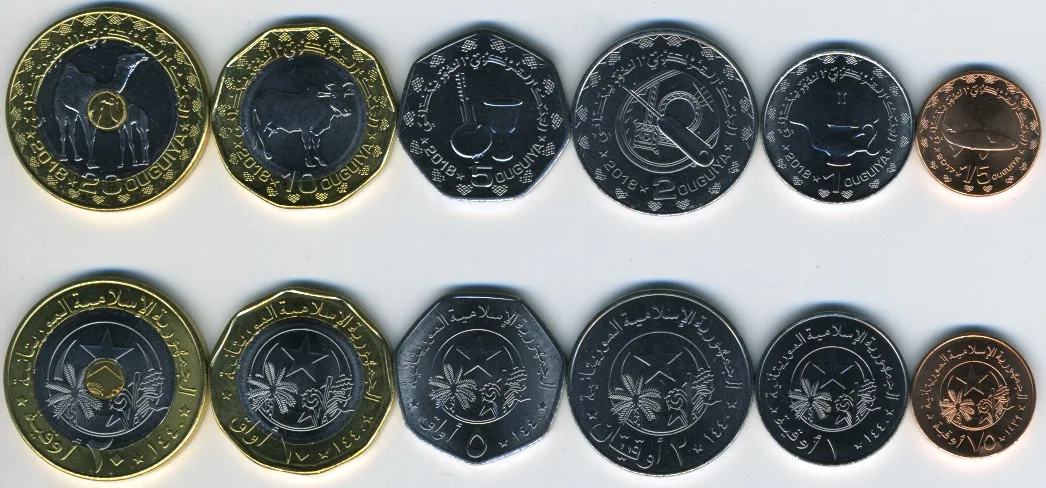 

A Set of 6 Mauritania Coins 2017-18 Brand New 100% Authentic Original Coin Collectibles UNC