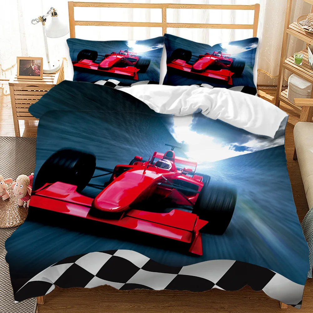 

AHSNME Racing Car Bedding Set High Digital Duvet Cover Set Adults Bedroom Quilt Cover Jogo de Cama Dropshipping