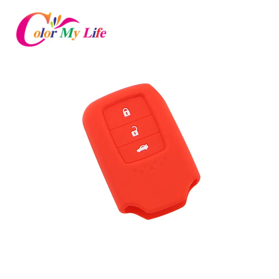 1 шт. силиконовый защитный чехол для автомобильного ключа с 3 кнопками Honda CRV FIT XRV