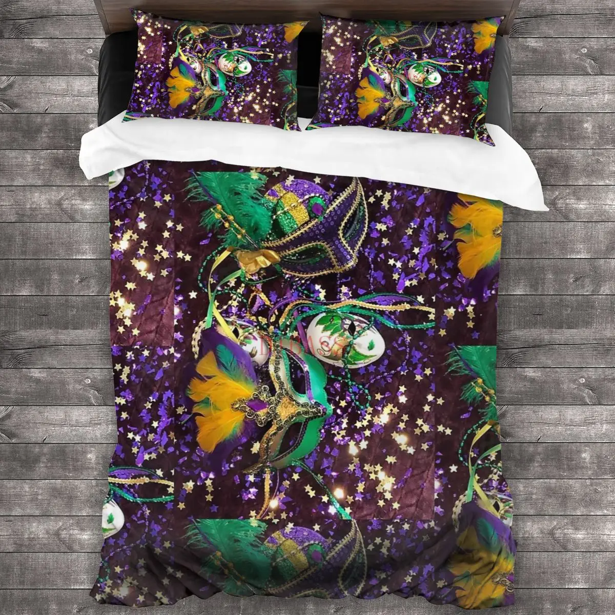 

Madi Gras VII 100%Pure Cotton Comforter Set with 2 Pillowcase,Soft Microfiber Duvet Cover Set, Bedding Sets Bed Set