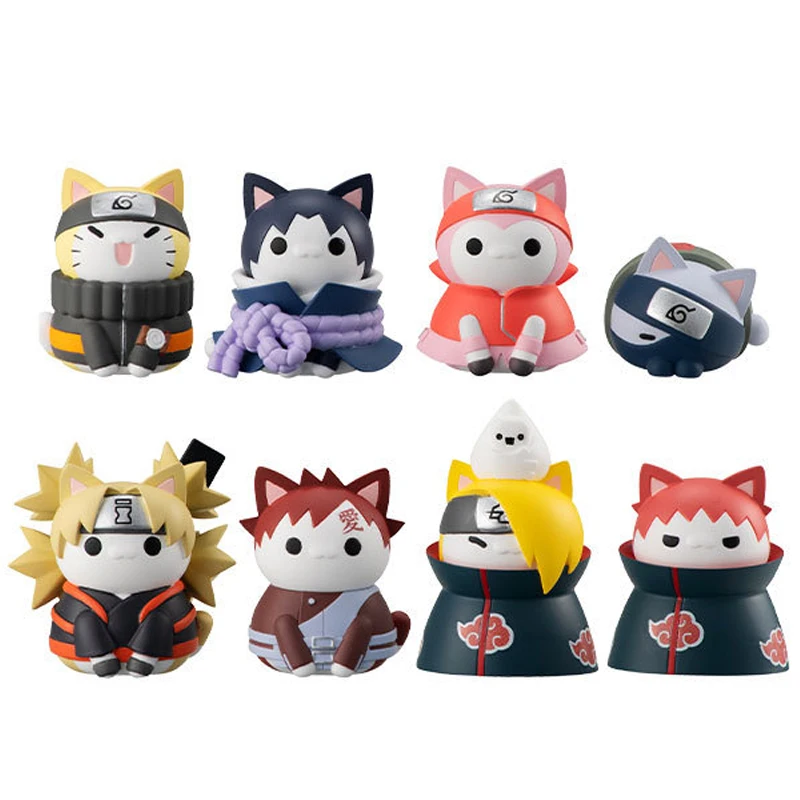 

8pcs/lot Q Version Anime Figure 3/6cm Kawaii Collocation Pvc Model Doll Uchiha Action Figure Home Desk Decor Toys for Children