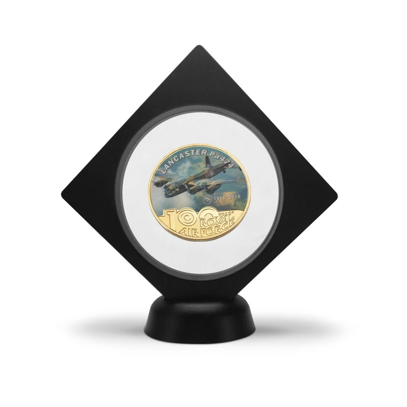 coin with stand 1 WR Королевские ВВС 100-летие золотые металлические монеты оригинальная копия монеты коллекционные вещи евро копия монеты подарки на день рождения сувенир - Цвет: coin with stand 1