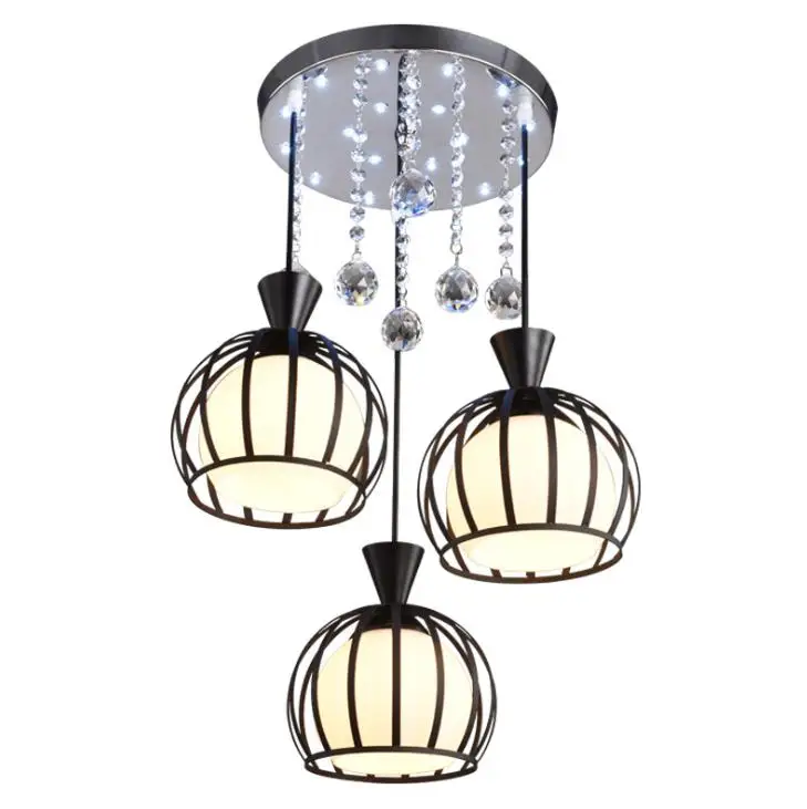 Люстра для столовой с тремя головками светодиодная Подвесная лампа еды