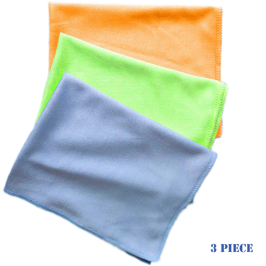 

3PCS Car Microfiber Glass Cleaning Towel Stainless Steel Polishing Cloth Window Windshield Cloth Microfiber Glass Cleaning Tools