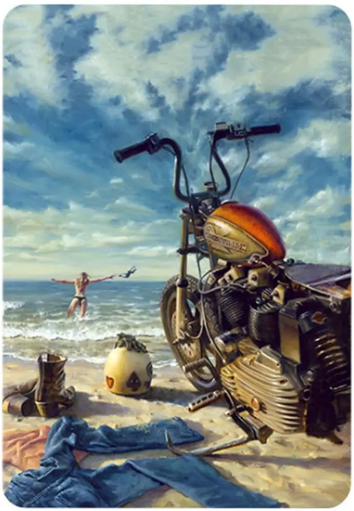 

Оригинальный ретро-дизайн, оловянные металлические знаки для мотоцикла, настенное искусство | Толстая жестяная плита, печатный плакат, наст...