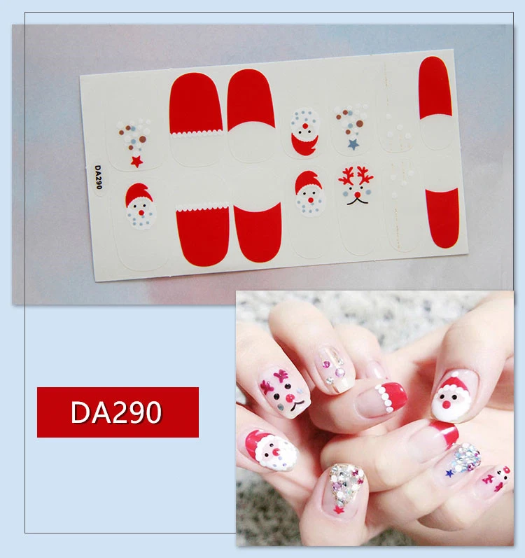 Рождественские стили наклейки украшения для ногтей снеговик лось