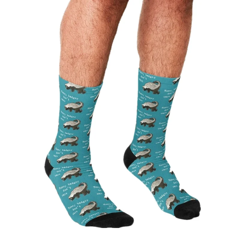 Забавные мужские носки Харадзюку медовый Барсук не уход Печатные Хип-хоп