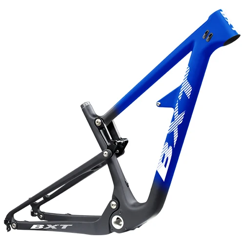 BXT half blue Полный комплект велосипедной подвески рама 29er BSA; углерод, волокно, рама для горного велосипеда 142*12 мм 150 мм, рама для велосипеда для путешествий 148*12 мм - Цвет: BXT half blue