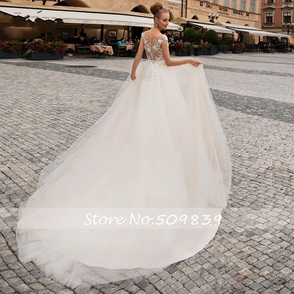 Сексуальный лиф с кружевной аппликацией свадебные платья цвета шампанского