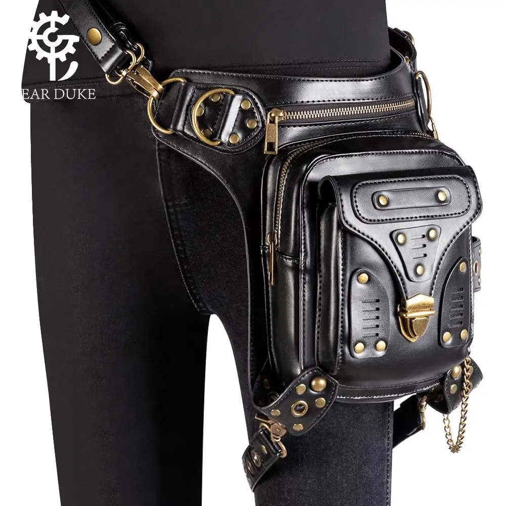 Черная кожаная сумка мессенджер Gear Duke в стиле ретро крутая уникальная Мужская