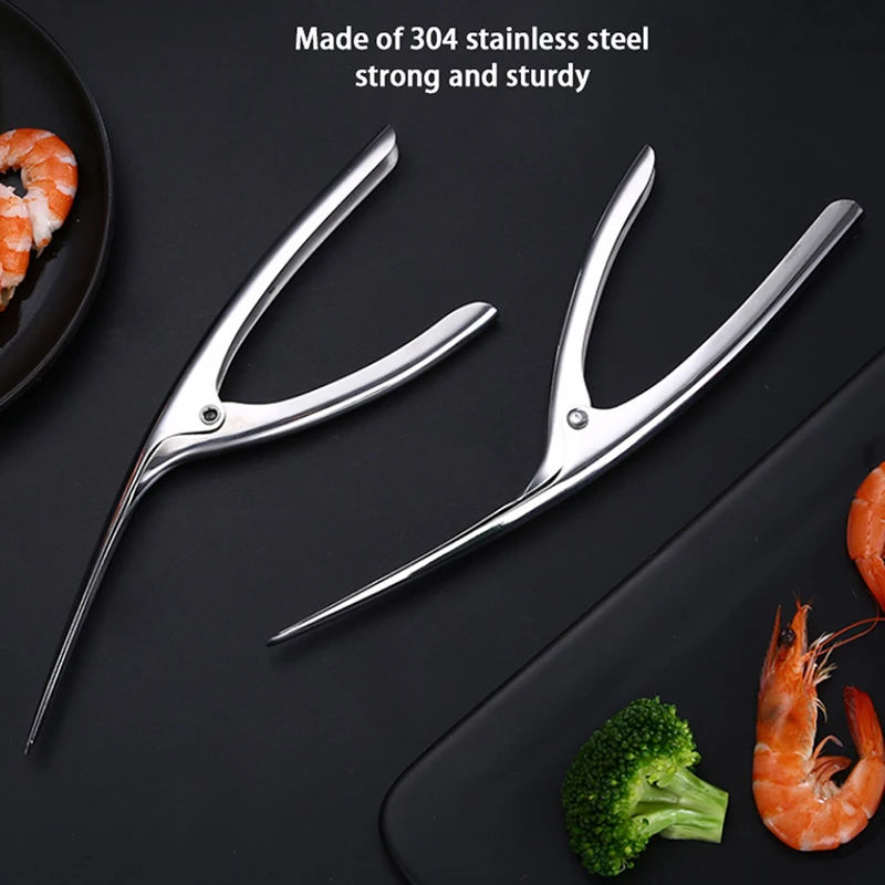 

Stainless Steel Prawn Peeler Shrimp Deveiner Peel Device Creative Kitchen Tools Gadgets Cooking Seafood Tools