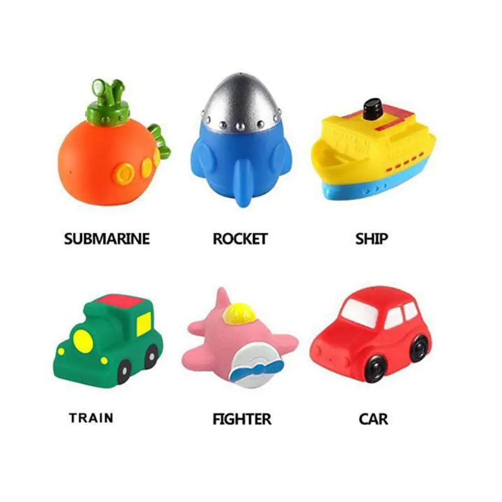 1 шт. 6 видов детские купальные игрушки воды Мигает Плавающий ракета самолет