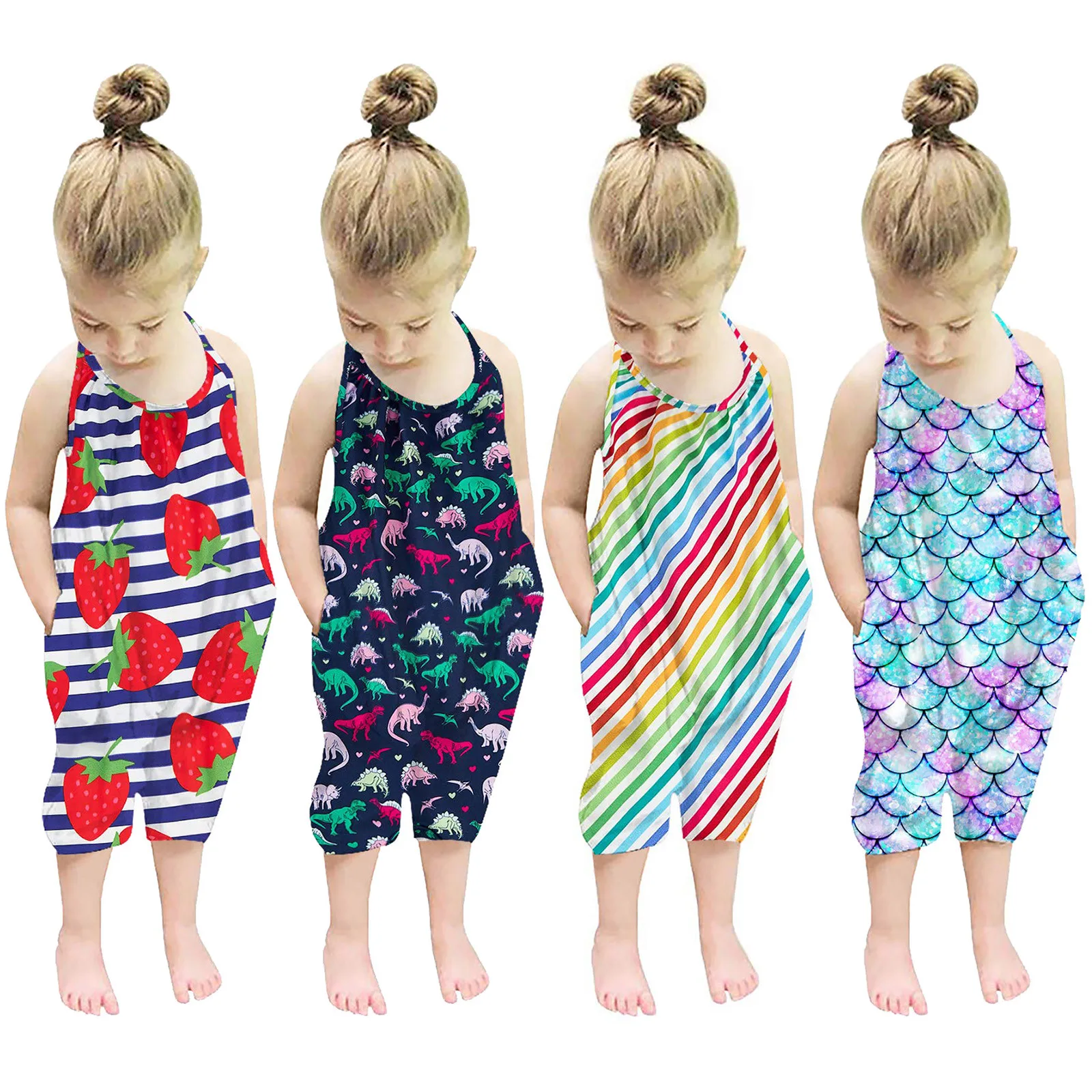 

Toddler Kids Baby Girls Sleeveless Summer Romper Jumpsuit Playsuit Clothes Baby girl clothes ropa bebe деская одежда боди