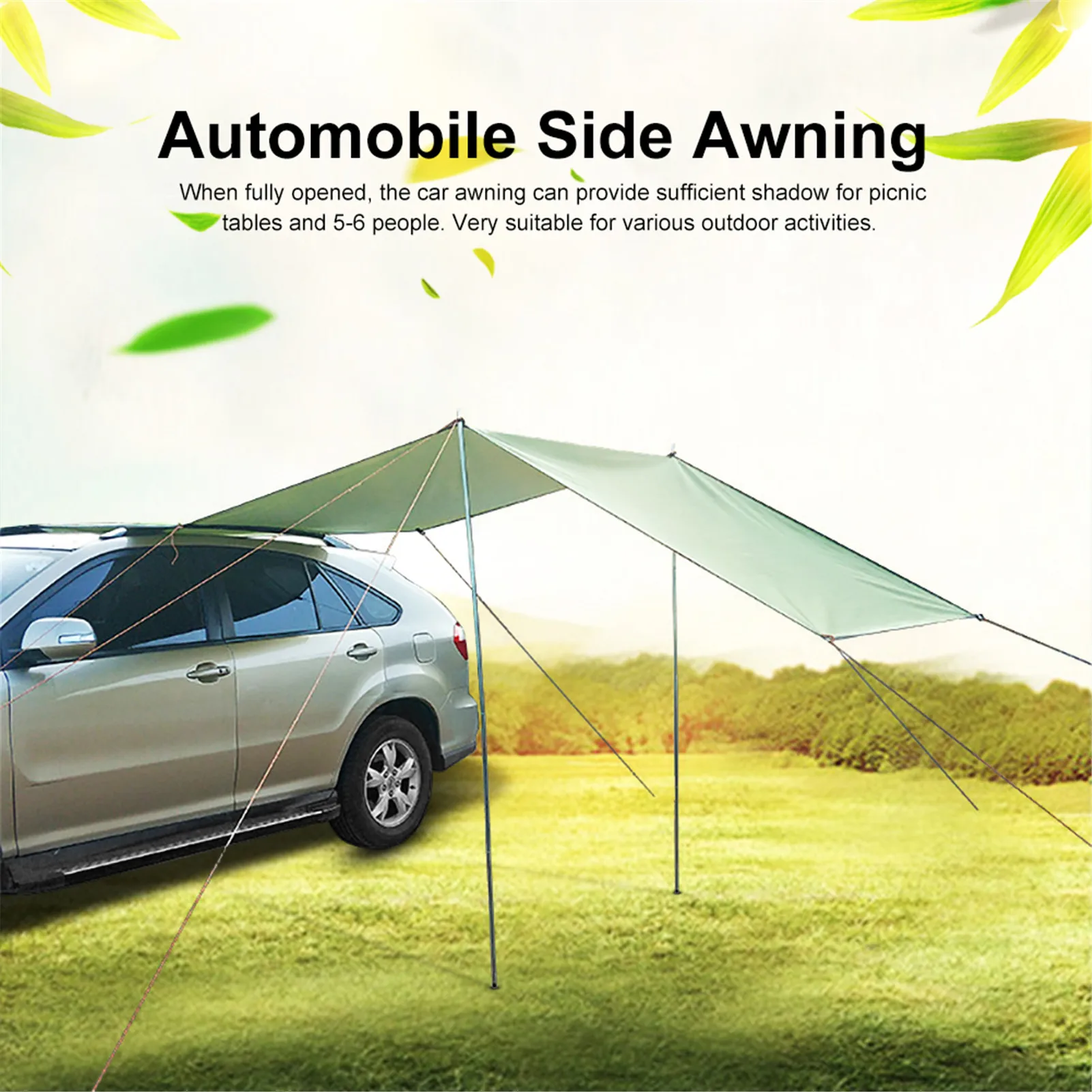 

Hot Outdoor Camping Tent Folding Car ShelterAnti-UV Garden Fishing Waterproof Camping Tent Automobile Rooftop Rain Canopy 2021
