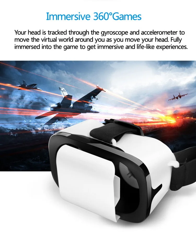 3D VR Очки виртуальной реальности 3D очки Близорукость на голову для 4,0-6,1 дюймов мобильного телефона для iPhone6 Plus