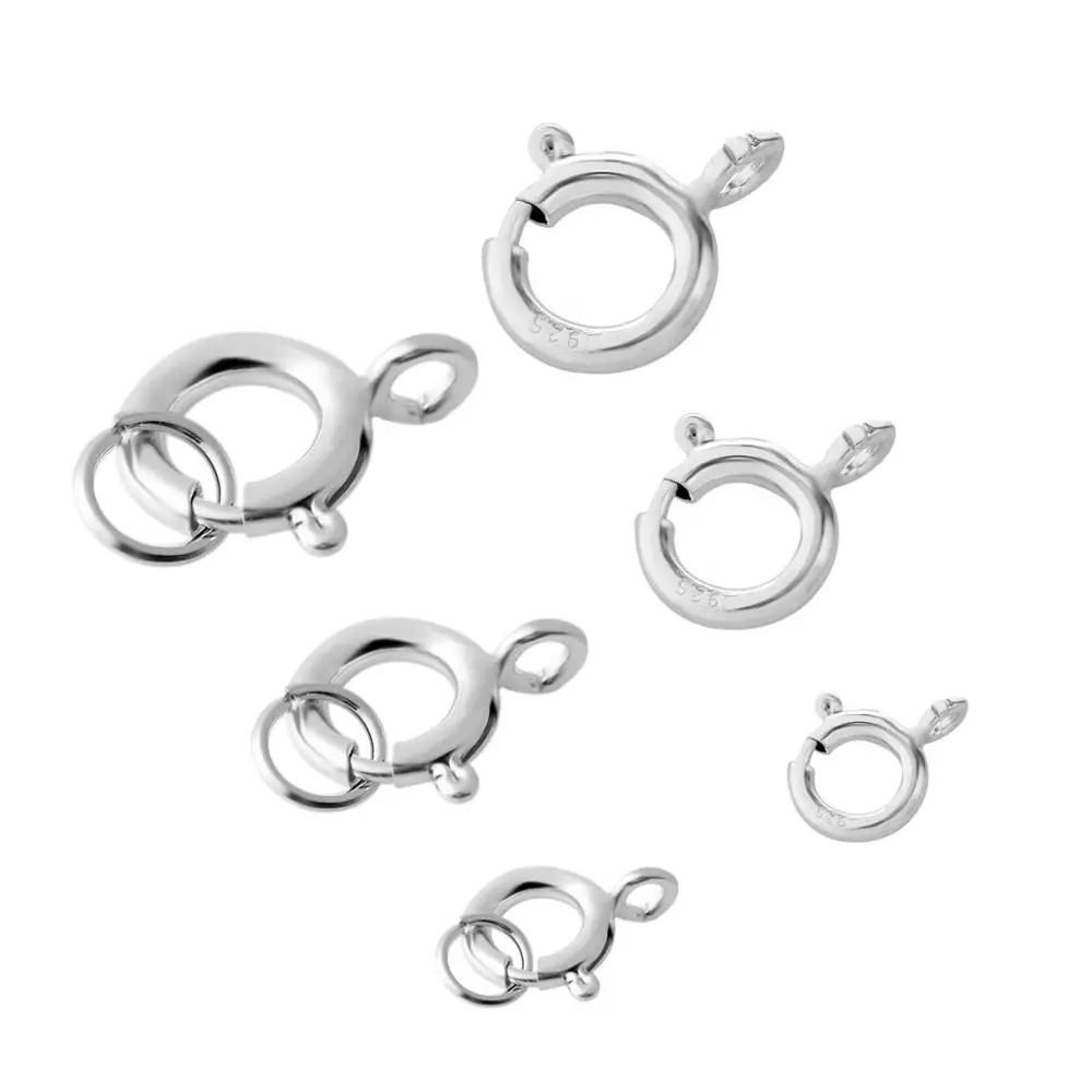 S925 Серебряное весеннее кольцо застежка с открытым прыжком ювелирные изделия для