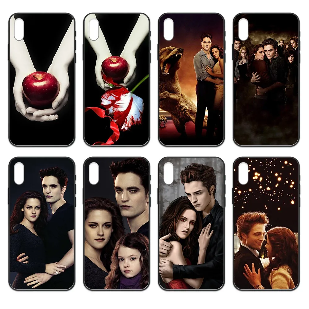 Роскошный черный чехол для телефона с рисунком сумерки iphone 4 4s 5 SE 5C 6 6S 7 8 plus X XS XR 11
