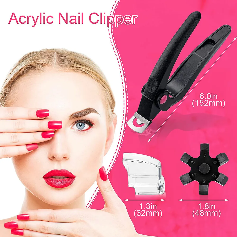 Acrylic Nail Clipper Adjustable Stainless Steel Tip Cutter Artificial Fake Trimmer For False Art Manicure Project | Красота и