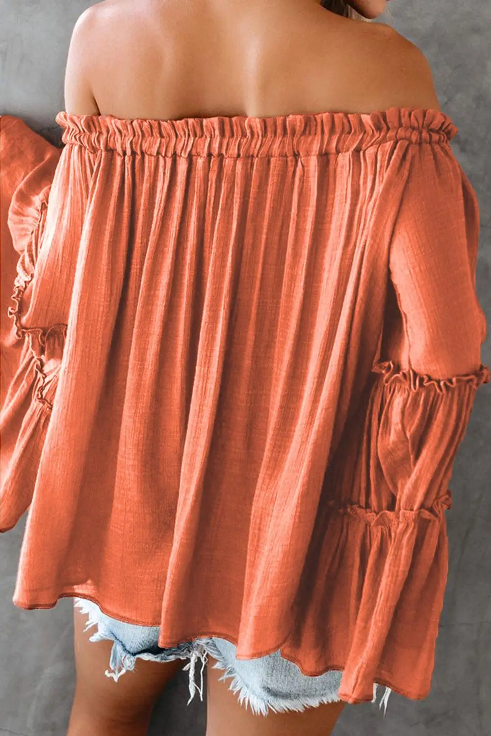 Черная/коричневая/небесно-голубая блузка с открытыми плечами Топ Женская