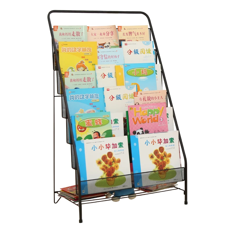Детская книжная стойка для книг железная журналов простая Книжная полка